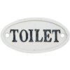 toilet - tekstbord 10x5 cm wit