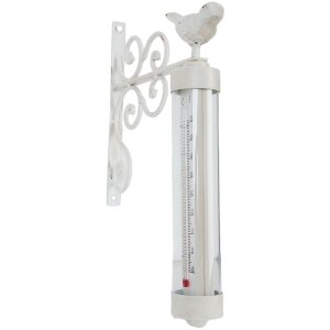 Thermometer 19x4x29 cm wit ijzer