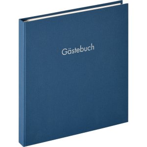 Spiraal gastenboek Fun blauw