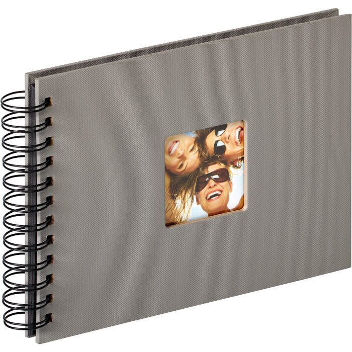 Walther Spiraal Album Fun grijs 23x17 cm 40 zwarte paginas