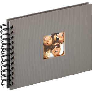 Walther Spiraal Album Fun grijs 23x17 cm 40 zwarte paginas