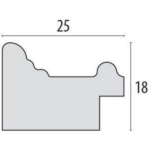 Landhuis Lijst Resia 15x20 cm wit