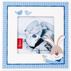 Semmelbunny Baby Portret Lijst blauw voor 1 foto 10x10 cm