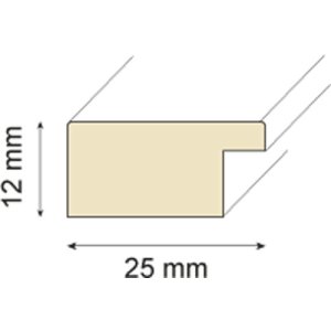 Houten lijst mat 18x24 cm zilver