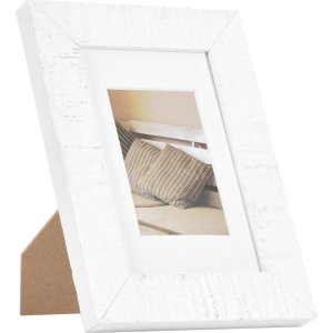 Henzo Houten lijst Drijfhout 10x15 cm wit met passe-partout