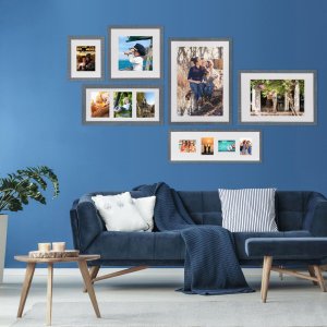 Houten lijst Drijfhout 40x40 cm blauw