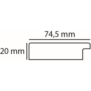 Woodstyle spiegel 60x90 cm donkerbruin