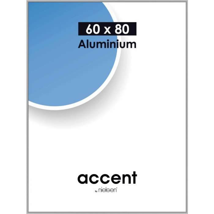 Accent aluminium lijst 60x80 cm zilver mat