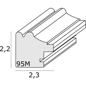 Deknudt Kunststof lijst s95mf wit 13x18 cm