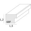 Dubbele lijst grijs hout 10,0 x15,0 cm s68fv liggend formaat