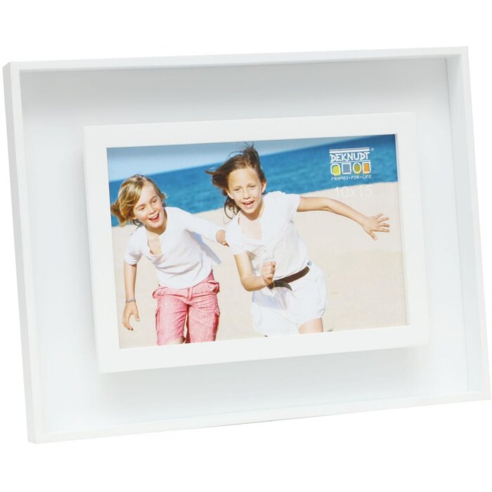 Fotolijst s68dk1 wit hout 10x15 cm