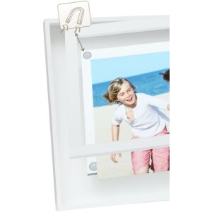 Fotolijst s68dk1 wit hout 10x15 cm