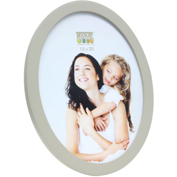 s67yv Fotolijst grijs hout 20 cm rond