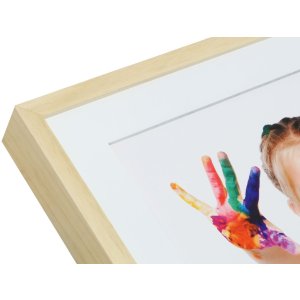 Fotolijst met passepartout naturelkleurig hout 10,0 x15,0 cm s67wh