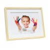 Fotolijst met passepartout naturelkleurig hout 10,0 x15,0 cm s67wh