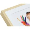 Fotolijst met passepartout naturelkleurig hout 10,0 x15,0 cm s67wh