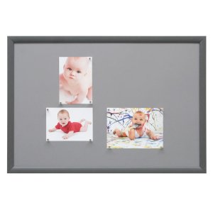 Magneetbord grijs s54st8 hout 40,0 x60,0 cm