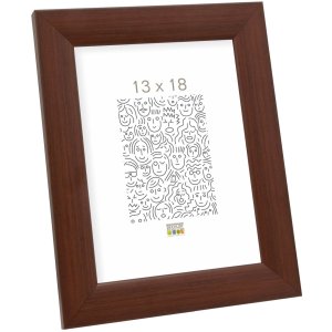 Fotolijst bruin hout 20,0 x20,0 cm s53gh