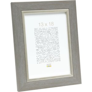 Fotolijst grijs kunststof 13,0 x18,0 cm s45vf