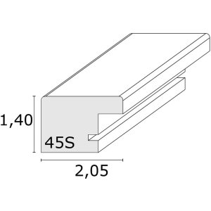 Houten lijst s45s taupe 10,0 x15,0 cm