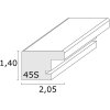 Houten lijst s45s zwart 13,0 x18,0 cm