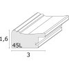 Fotolijst grijs hout 13,0 x13,0 cm s45lf