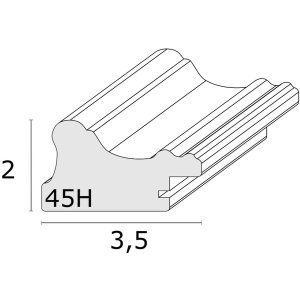 Fotolijst s45hf1 wit 20x28 cm