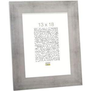 Fotolijst zilver hout 13,0 x18,0 cm s43bd