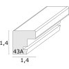 Houten lijst s43ak2 zwart 15x20 cm (10x15 cm)