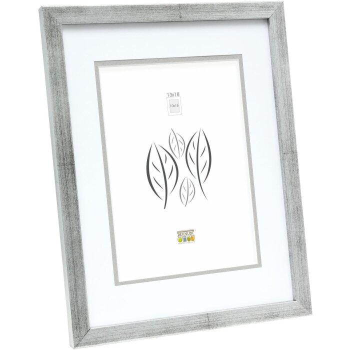 s43ad1p1 Houten lijst zilver 18x24 cm passepartout