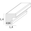 s43ad1p1 Houten lijst zilver 18x24 cm passepartout