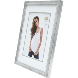 s43ad1p1 Houten lijst zilver 30x40 cm passepartout