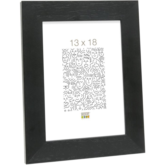 Fotolijst s226k2 zwart hout 18,0 x24,0 cm