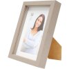 Fotolijst met passepartout taupe hout 13,0 x18,0 cm;10,0 x15,0 cm s223k