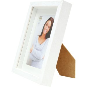 Fotolijst met passepartout wit hout 13,0 x18,0 cm;10,0 x15,0 cm s223k