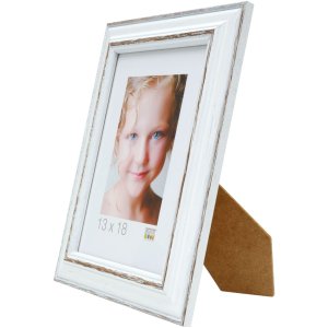 Fotolijst wit-bruin hout 30,0 x45,0 cm s221h