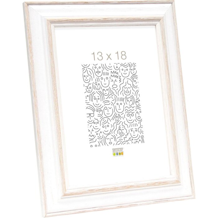 Fotolijst wit-beige hout 20,0 x28,0 cm s221h