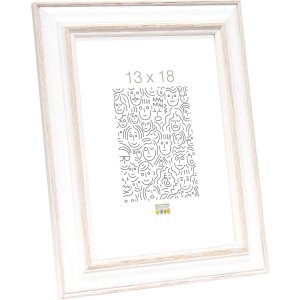 Fotolijst wit-beige hout 30,0 x45,0 cm s221h