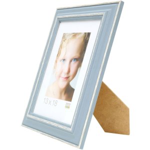 Fotolijst blauw hout 18,0 x24,0 cm s221f