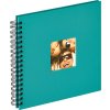 Walther Spiraal Album Fun petrol groen 26x25 cm 40 zwarte paginas