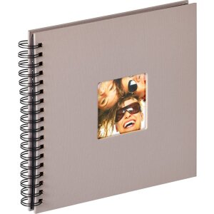 Walther Spiraal Album Fun grijs 26x25 cm 40 zwarte paginas