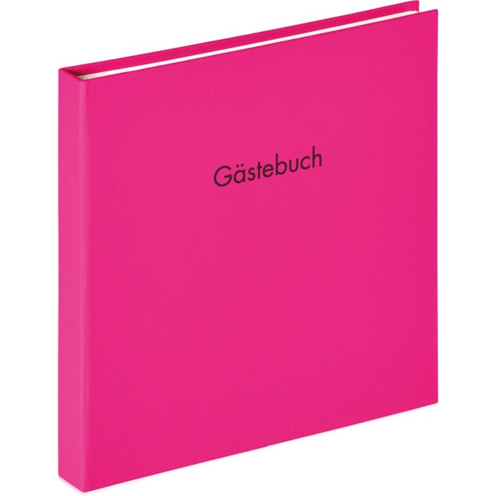 Spiraal gastenboek Fun roze