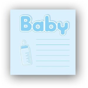 Babyalbum Bebe 24x24 cm blauw