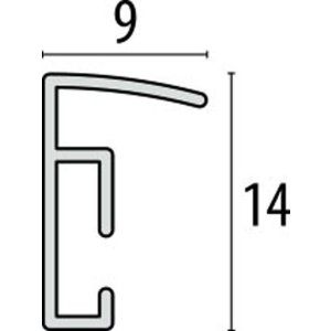 Kunststof lijst New Easy 30x30 cm zilver