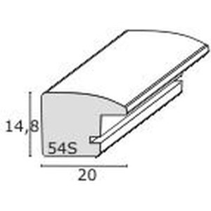 Houten lijst s54sf1p1 met passe-partout wit