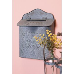 Brievenbus grijs 26x10x35 cm 6y2359 Clayre Eef