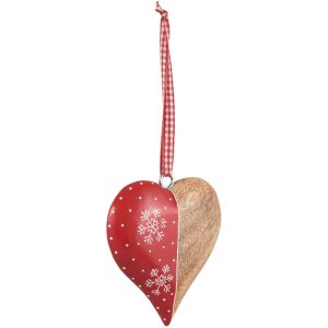 6h1564s - Hanger hart 11x11 cm rood