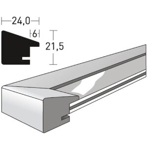 Houten lijst Essential 60x80 cm zwart