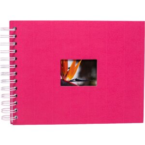 HNFD Spiraalalbum buldana fuchsia geribd 23x17 cm 40...