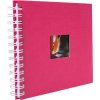 HNFD Spiraalalbum buldana fuchsia geribd 23x17 cm 40 witte paginas